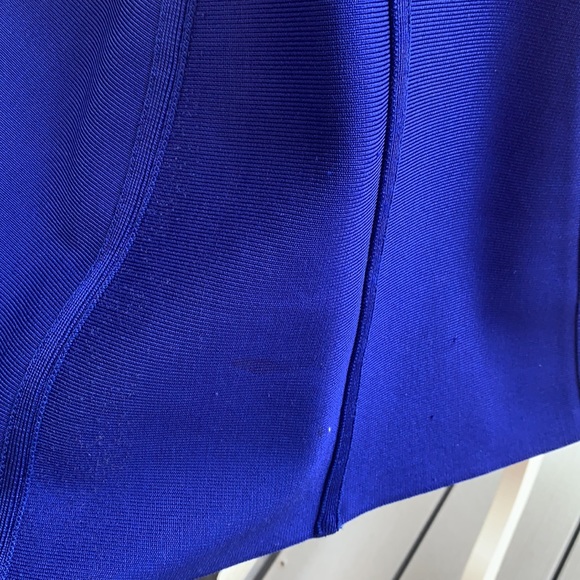 Cobalt Blue Ribbed Flared Sweater Dress - Picture 7 of 7